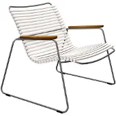 Houe , Click Roomy lounge chair Muted white. Frame: Grey. Armrest: Bamboo
