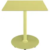 Houe , Pico Café table, 70x70 cm, round base Mono Lemon zest