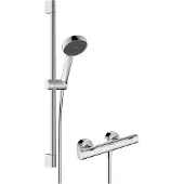 Hansgrohe Activera Select S 95 2jet EcoSmart Ecostat Fine termostaattisekoitin ja käsisuihkusetti 65 cm