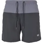 Urban Classics Uimashortsit tummanruskea / harmaa / valkoinen