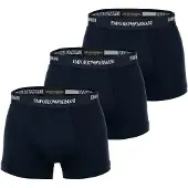 Emporio Armani for man. EM000259_AF14132 Set of 3 navy blue boxers (M), Black, Homewear, Synthetic