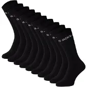 Jack & Jones Jacregen Tennis Socks 10 Pack Jnr Ln - Black - 33-37