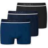 Schiesser 3-Pack Shorts With Woven Elastic Waistband, Multi-Colored - 95/5 - Multi/patterned - L