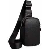 Hobby Hall Naisten aitoa nahkaa rintalaukku crossbody laukku , BlackZip2