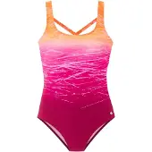 LASCANA Uimapuku oranssi / fuksia / vaalea pinkki