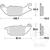 TRW jarrupalat allround taakse yamaha mw 125 tricity 2014-2019 (mcb883)