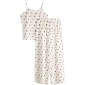 Lindex Pyjama Set Singlet Trousers Mi - Cream - 170