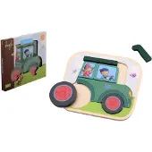 Johntoy Fien & Teun Wooden Tractor Puzzle