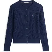 Tommy Hilfiger Neuletakki 'Mini Cable' marine