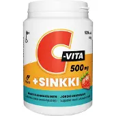 Vitabalans C-vita+sinkki Mansikanmakuinen imeskelytabletti 120 tabl ravintolisä