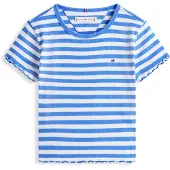 Tommy Hilfiger Paita 'ESSENTIAL' sininen / valkoinen
