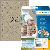 Herma 10761, Ruskea, Pyöreä, Kiinteä, Ø 40 mm, Universaali, Paperi