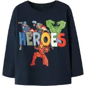 Name it Nmmflint Marvel Ls Nreg Top Mar - Navy - 92