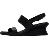 Camper for woman. K201915-001 Leather Sandals Louise black (37), 5 to 8 cm, Buckle, Casual