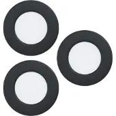 Eglo FUEVA 6 SISÄÄNRAKENNETTU. SETTI Ø88 CCT 3X3,7W 1350LM MUSTA