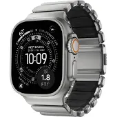 Nomad Watch 44/45/46/49mm Stratos Band Natural Titanium - Black FKM
