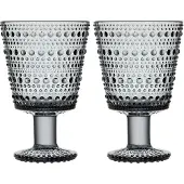 Iittala Kastehelmi Univ. Glass 26Cl Grey 2Pc - Grey - 26 CL