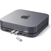 Satechi Aluminum Stand Hub for Mac Mini -telakka, hopea