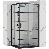 REA Concept Musta suihkukaappi 80x100