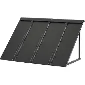 Vevor kiinteä metallinen markiisi 44 x 24 tuumaa, ikkunamarkiisi, ovikatos, vakaa kolmionmuotoinen teräsrunkoinen markiisi oville, ulkokäyttöön, sade- ja lumisuoja auringonvalolta, sisäänkäynneille, i