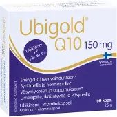 Kärkkäinen Ubigold Q10 150 mg ubikinoni-vitamiinikapseli 60 kaps ravintolisä