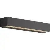 QAZQA Teollinen ulkoseinävalaisin musta 38cm sis. LED IP65 - Hannah