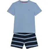 Tommy Hilfiger Ss Pj Set - Blue - 140-152