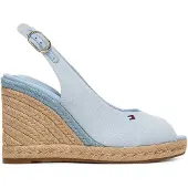 Tommy Hilfiger Flag High Wedge Espad Slingback - Blue - 39