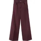 Mango High-Waisted Wideleg Jeans - Burgundy - 40