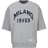19V69 Italia Collegepaita 'Verdi College' meleerattu harmaa / musta / valkoinen