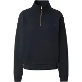 Superdry for woman. W2012666A Essential Logo Emb Half Zip navy sweatshirt (L), Casual, Cotton, Long sleeve