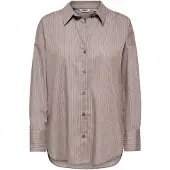 ONLY Onloregon Nano Ls Shirt Wvn - Brown - M