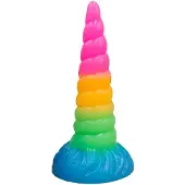 Doc Johnson Dildo Fantasy Fuckers Taivaallisen Yksisarvisen Sarvi Pimeässä Hohtava Monivärinen