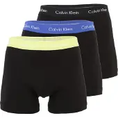 Calvin Klein Underwear Bokserishortsit sininen / neonkeltainen / musta / valkoinen