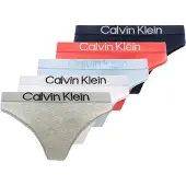 Calvin Klein Underwear Stringit vaaleansininen / meleerattu harmaa / melooni / valkoinen
