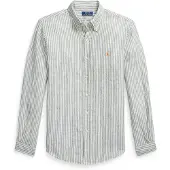 Ralph Lauren Yd Linen V1-Wvn-Shirt - Khaki green - XXL