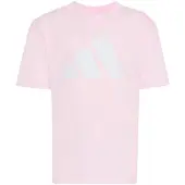 Adidas Toiminnallinen paita 'ESSENTIALS' roosa / valkoinen