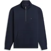 Tommy Hilfiger Collegepaita 'Flag Embroidery Quarter-zip' laivastonsininen