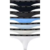 Calvin Klein Thong 7 Pk - Multi/patterned - XS