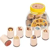 Goki Wooden Stamp Set Forest Animals 9pcs.