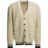 Ami Mens Knitted Cardigan - Beige - L