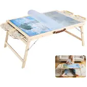 Vevor 1500-osainen palapelipöytä taitettavilla jaloilla, 4 laatikkoa ja kansi, 86x63cm kannettava puulauta, palapelitarvikkeet aikuisille, palapelien järjestäjä ja säilytysjärjestelmä, syntymäpäivälah