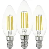 Eglo LED-lamppu C35 7W 806LM 2700K 3 KPL KIRKAS E14
