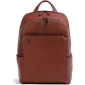 Piquadro Black Square Yritysreppu Nahka 39 cm Kannettavan tietokoneen taskun syvyys Ruskea