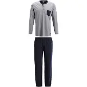 Ceceba Pitkä pyjama marine / laivastonsininen / offwhite