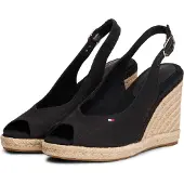 Tommy Hilfiger Flag High Wedge Espad Slingback - Black - 39