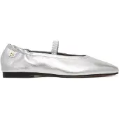 Tommy Hilfiger Silver Lth Ellastic Ballerina - Silver - 36