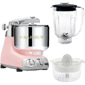 Ankarsrum Assistent AKM6230 + tehosekoitinkannu & sitruspuristin, cloudy pink