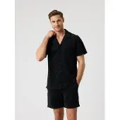 Björn Borg Borg Toweling Pool Shirt - Black - M