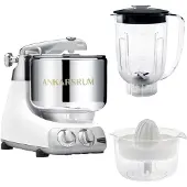 Ankarsrum Assistent AKM6230 + tehosekoitinkannu & sitruspuristin, mineral white